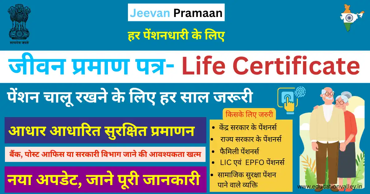 पेंशनर मोबाइल से डिजिटल जीवन प्रमाण पत्र बनाते हुए – Jeevan Pramaan की हिंदी जानकारी के लिए फीचर इमेज"